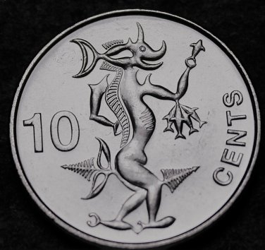 Solomon Islands 10 Cents, 2012 Gem Unc~SEA SPIRIT~Free Shipping