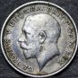 Great Britain 6 Pence, 1913 Silver~Semi Key Date~Lion On Top Of Crown~Free Ship