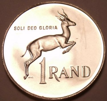 South Africa Rand, 1966 Rare Silver Proof~25k Minted~Springbok~African Legend~FS