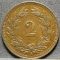 Switzerland 2 Rappen, 1915~More then 105 Years old~Free Shipping*