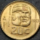 Mexico 20 Centavos, 1983 Gem Unc~Olmec Culture~1st Year~Free Shipping