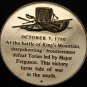 Bronze Franklin Mint Medallion~Battle Of Kings Mountain~Backwoodsmen~Free Ship