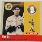 Rare .999 Silver Proof Mel Ott 500 Club~Legends Of Baseball Cooperstown~Free Shi