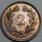 Switzerland 2 Rappen, 1932 Gem Unc ~Almost 90 Years Old~Original Mint Luster~F/S