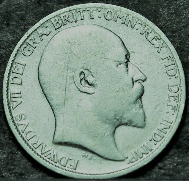 Great Britain 6 Pence, 1910 Silver~Edward VII~Free Shipping