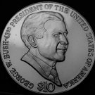 Liberia 10 Dollars, 2004 Gem Unc~George W. Bush 43rd President~Free Shipping