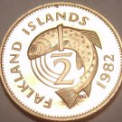 Falkland Islands Half Penny, 1982 RARE Proof~Salmon~Only 5,000 Minted~Free Ship