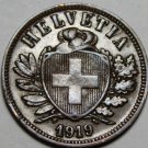 Switzerland 2 Rappen, 1919 Au/Unc ~Over 100 Years Old~Original Mint Luster~Fr/Sh Switzerland 2 Rappen, 1919 Au/Unc ~Over 100 Years Old~Original Mint Luster~Fr/Sh