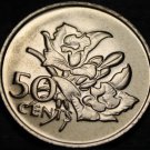Seychelles 50 Cents, 1977 Gem Unc~Vanilla Orchid~Last Year~Free Shipping
