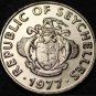 Seychelles 50 Cents, 1977 Gem Unc~Vanilla Orchid~Last Year~Free Shipping