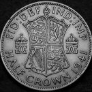Great Britain Half Crown, 1941 Silver~George VI~Quartered Shield~Free Shipping