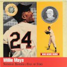 Rare .999 Silver Proof Willie Mays 500 Club Legends Of Baseball Cooperstown