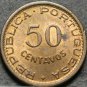 Angola 50 Centavos, 1961 Unc~Scarce~Last Year Ever~Free Shipping