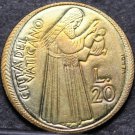 Vatican City 20 Lire, 1975 Gem Unc~Holy Year~Mans Confidence In The Lord~Fr/Ship