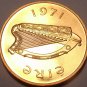 Ireland Penny, 1971 Rare Proof~50,000 Minted~Styilized Bird~Book Of Kells~Fr/Shi