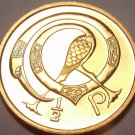 Ireland Half Penny, 1971 Rare Proof~50K Minted~Stylized Bird~Cologne Cathedral~