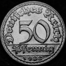 Germany 50 Pfennig, 1922-D Gem Unc~Minted In Munich~Fantastic~Free Ship