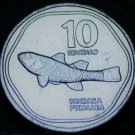 Philippines 10 Sentimos, 1990 Gem Unc~Pygmy Goby-Worlds Smallest Fish~Free Ship