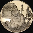 Solid Bronze Proof Franklin Mint Medallion~Santa's Workshop Making Toys~Free Shi