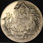 Solid Bronze Proof Franklin Mint Medallion~Santa's Workshop Making Toys~Free Shi