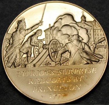 Bronze Franklin Mint Medallion~The Battle Of Princeton New Jersey~Free Shipping