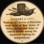 Bronze Franklin Mint Medallion~The Battle Of Princeton New Jersey~Free Shipping
