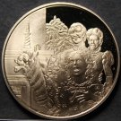 Solid Bronze Proof Franklin Mint Medallion~Teddy Bear In Her Christmas Stocking~ Solid Bronze Proof Franklin Mint Medallion~Teddy Bear In Her Christmas Stocking~