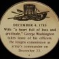 Bronze Franklin Mint Medallion~Washington Bids Farewell to Army~Revolutionary~FS
