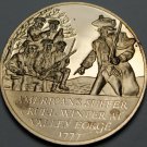 Bronze Franklin Mint Medallion~Americans Suffer Cruel Winter At Valley Forge~F/S