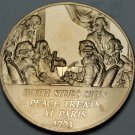 Bronze Franklin Mint Medallion~Both Sides Sign Final The Peace Treaty In Paris
