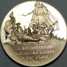 Bronze Franklin Mint Medallion~Last British Soldiers Leave New York~Celebrations