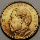 Mexico 10 Centavos, 1959 Gem Unc~Benito Juarez~Free Shipping