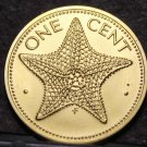 Bahamas Cent, 1974 Gem Unc~Starfish~Rare 23,000 Minted~Free Shipping