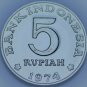 Indonesia 5 Rupiah, 1974 FAO Gem Unc~Ideal Family Of Four, Rice Cotton~Free Ship