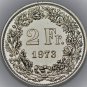 Switzerland 2 Francs, 1973 Gem Unc~Helvetia~Free Shipping*