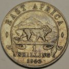 East Africa Shilling, 1922 Silver~LION~Free Shipping