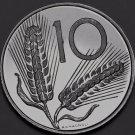 Italy 10 Lire, 1985 Proof~RARE~20,000 Minted~Plow and Wheat Ears~Free Shipping