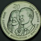 Australia 20 Cents, 2011 Gem Unc~William & Catherine's Royal Wedding~Free Ship