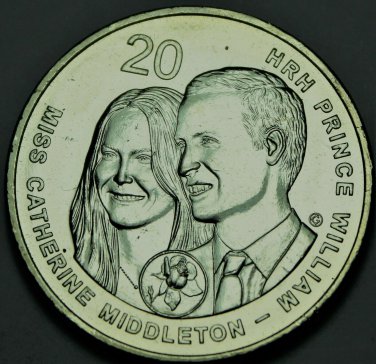 Australia 20 Cents, 2011 Gem Unc~William & Catherine's Royal Wedding~Free Ship