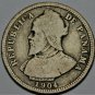 Panama 10 Centesimos, 1904 Silver~Free Shipping