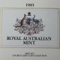 Australia 1985 Official 7 Coin Mint Set~Very Scarce~170,000 Minted~Free Shipping