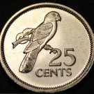 Seychelles 25 Cents, 1982 Gem Unc~Black Parrot~375k Minted~Free Shipping