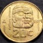 Mexico 20 Centavos, 1984 Gem Unc~Olmec Culture~Last Year~Free Shipping