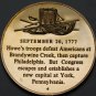 Bronze Franklin Mint Medallion~Congress Flees Philadelphia as Howe Takes Creek.