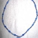 Blue beads necklace with pendant