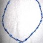 Blue beads necklace with pendant