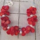 Coral & Real Pearl Bracelet
