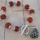 Purple Ball Bracelet with Pendant