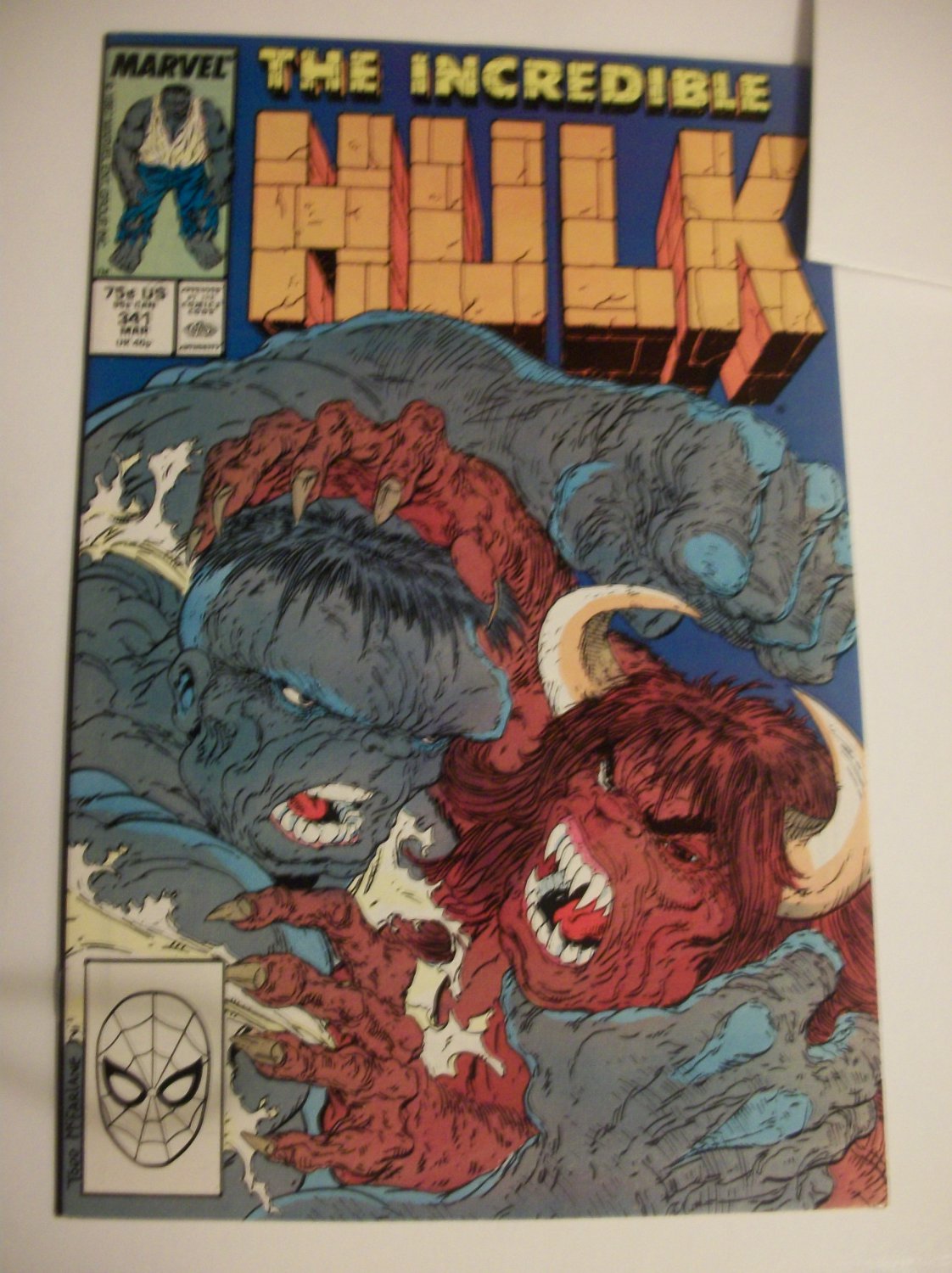 Incredible Hulk #341 by David/Mcfarlane Vs man-Bull