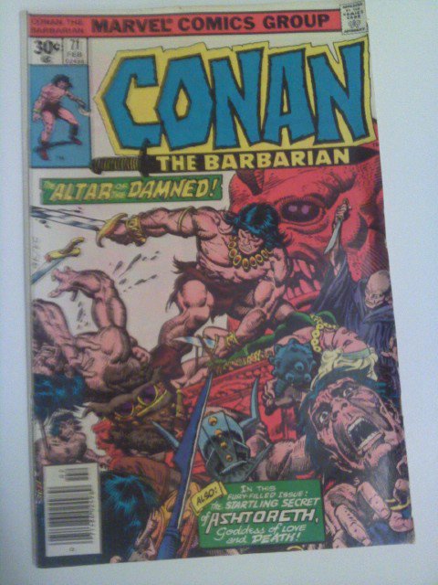 Conan the Barbarian #71 adapted from Marches of Valhalla by Robert E. Howard